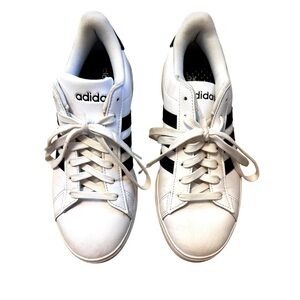 adidas Grand Court sneakers, black stripes size 7